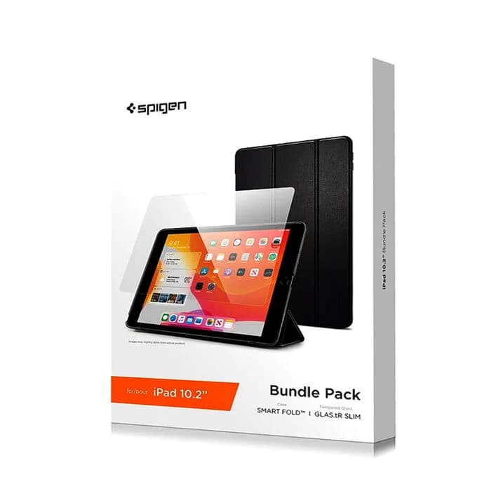 Spigen iPad 10.2 ( 21) Bundle (Fold Case + Glass Screen Protector)