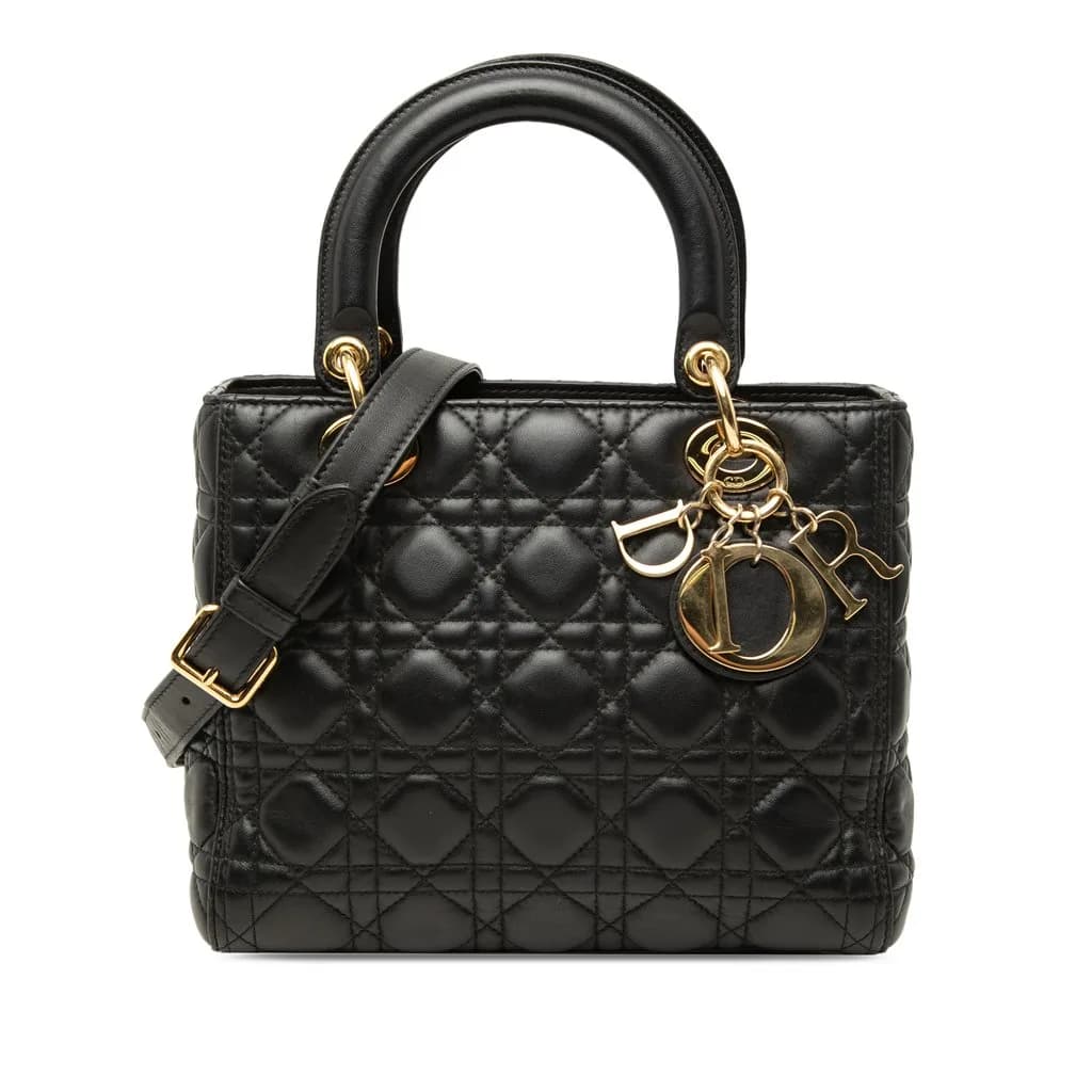 Dior (Pre-owned) Medium Lambskin Cannage Lady