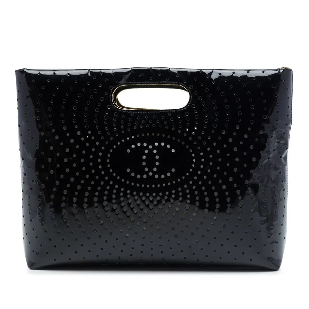 Chanel (Pre-owned) CC Perforated Patent Tote