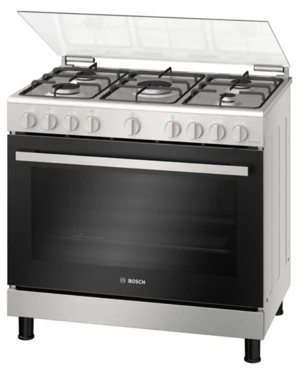 Bosch Series 4 Gas Range Cooker 5 Burners 125L Oven + Free Hand Mixer