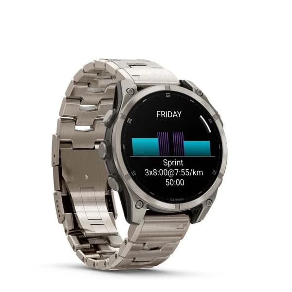 Garmin Fenix 8 47mm AMOLED Sapphire Bare Titanium Titanium & Silicone Band