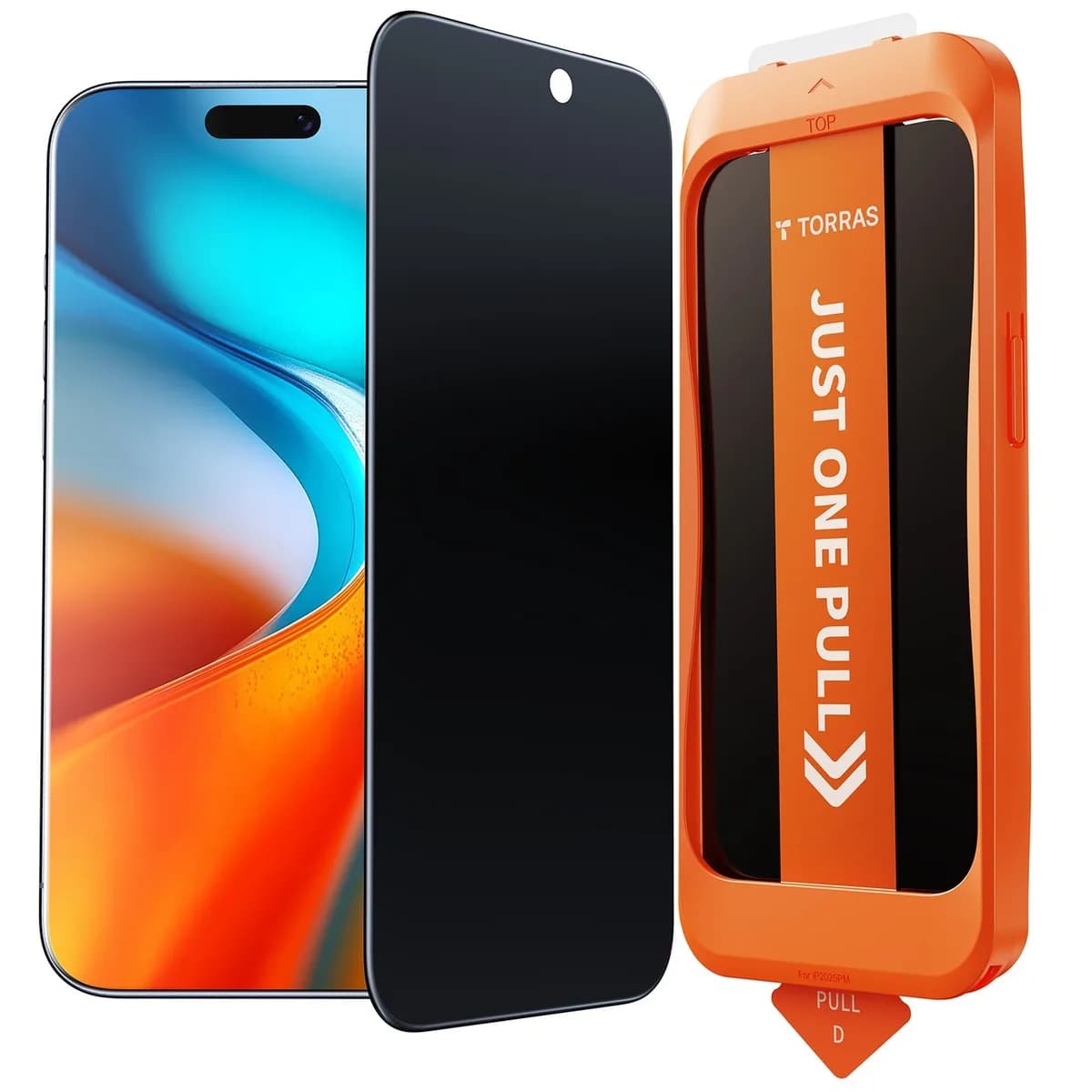 TORRAS Install Master Privacy Screen Protector for iPhone 17 Pro Max
