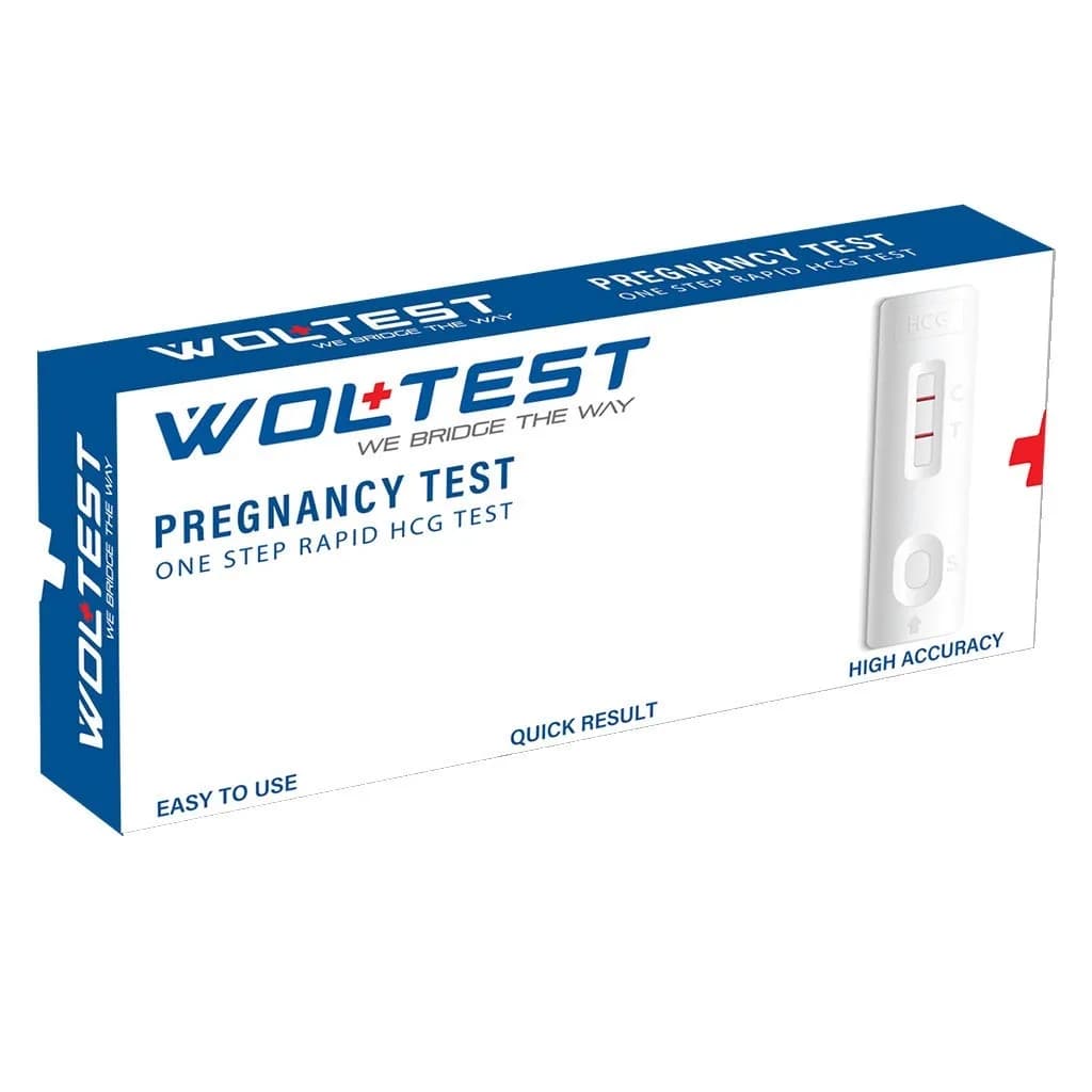 Wolaid Woltest One Step Rapid HCG Pregnancy Test Cassette Pack of 1’s