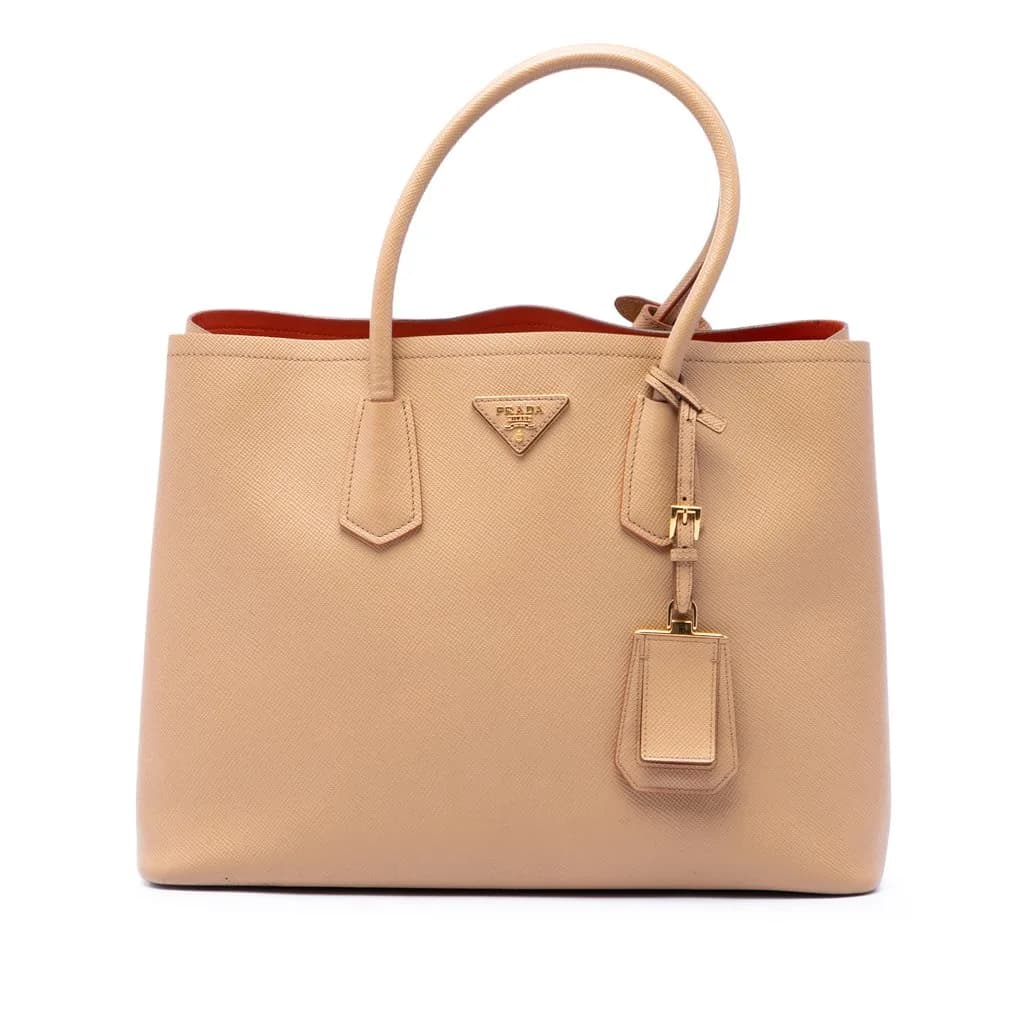 Prada (Pre-owned) Medium Saffiano Cuir Double Satchel