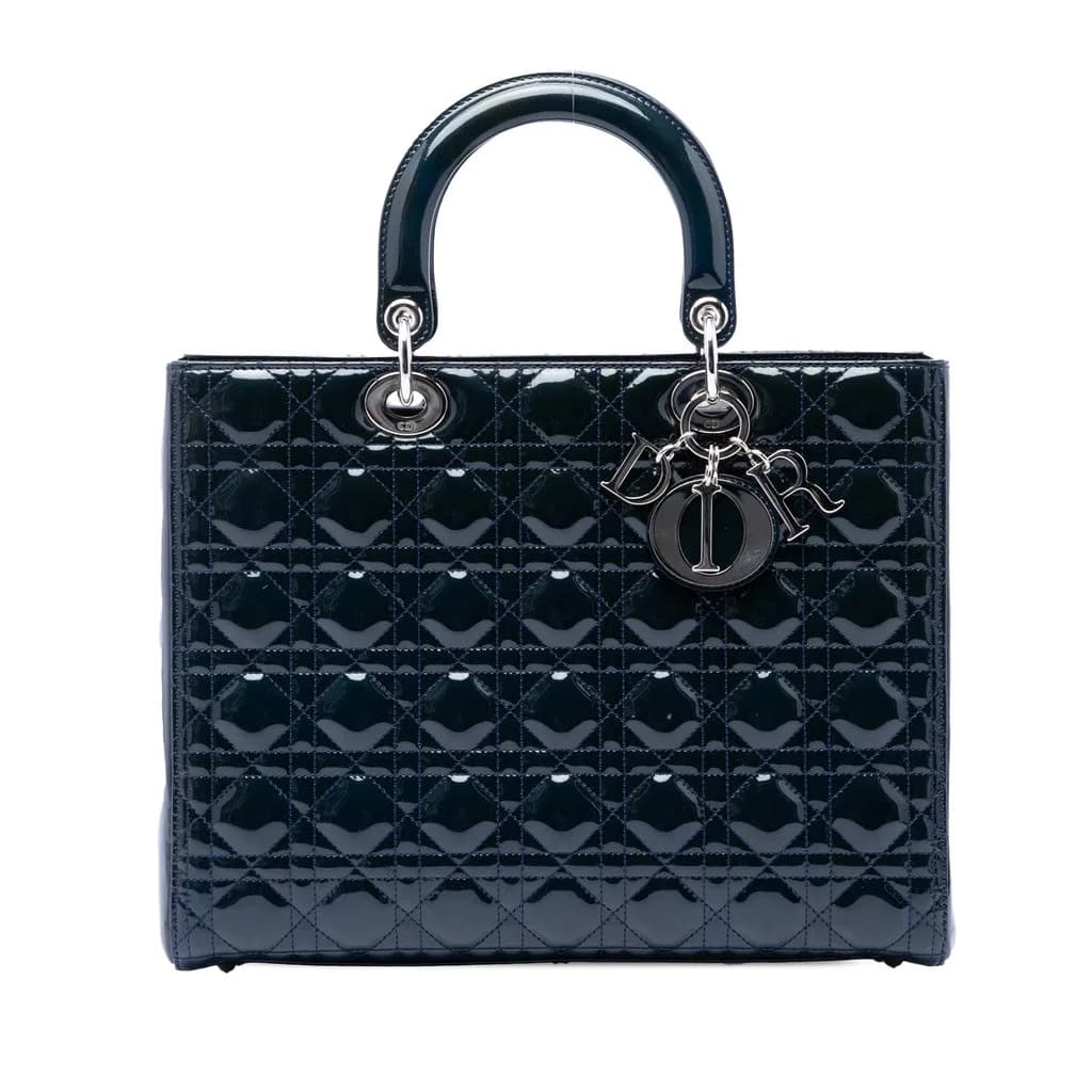 Dior (Pre-owned) Large Patent Cannage Lady