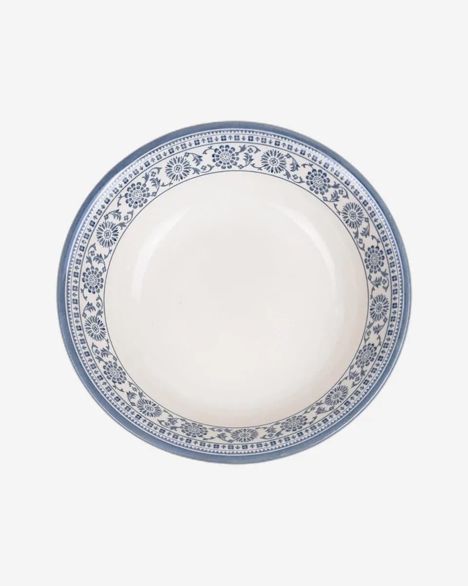 Claytan Plethora 9 inch Ceramic Salad Bowl (Grey & White, Set of 1) Set of 6