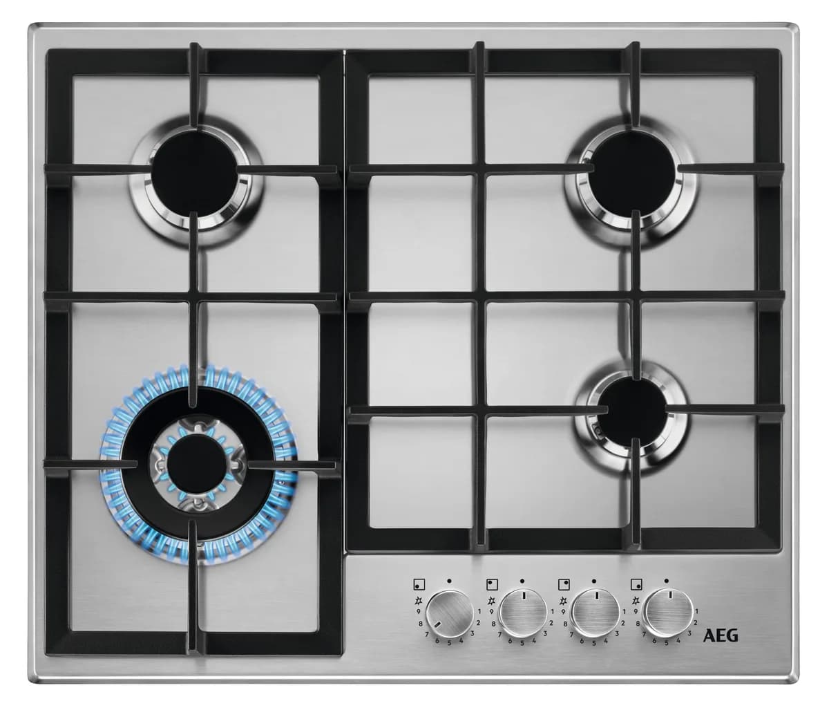 AEG Built-in Gas Hob 60cm 4 Burner Stainless Steel HGB64420SM