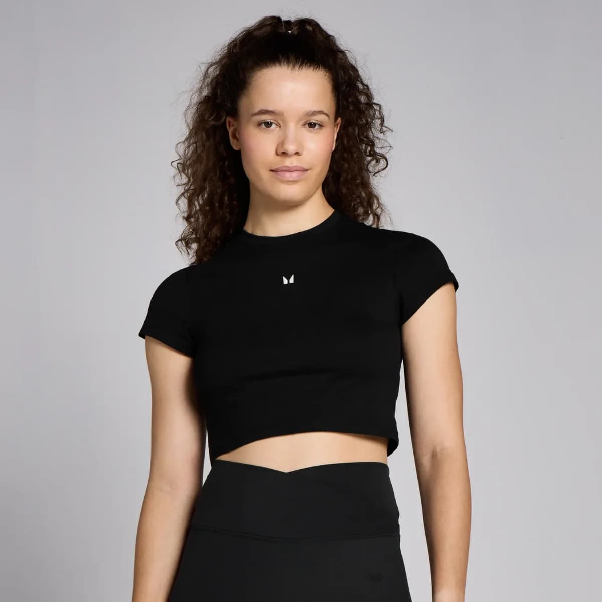 MP Women's Basics Body Fit Short Sleeve Crop T-Shirt S