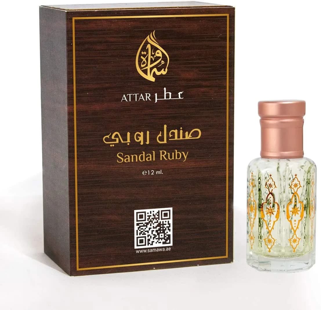 Samawa Sandal Ruby Attar Concentrated Perfume Oil For Unisex 12ml