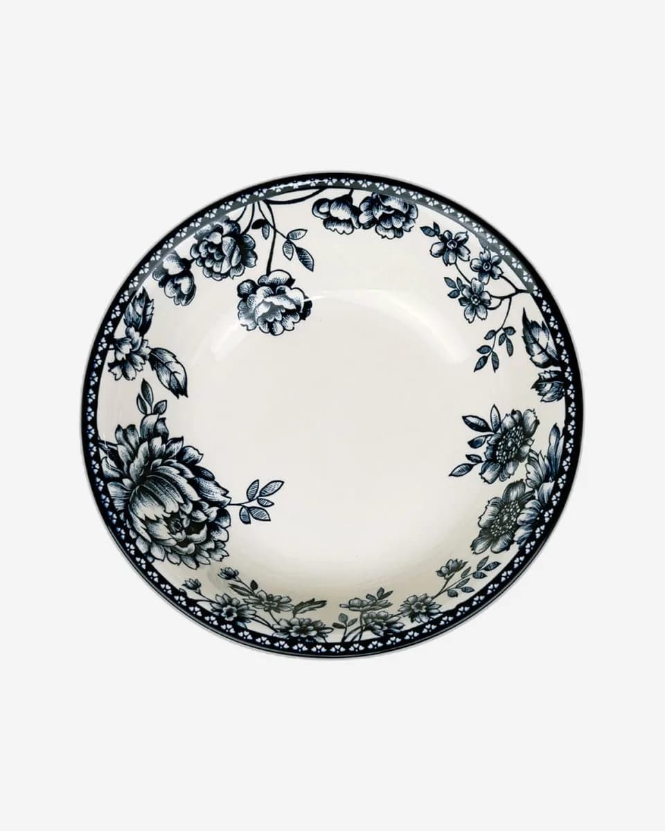 Claytan Rhapsody Collection 9 Inch Dark Blue Ceramic Salad Bowl (Set of 1) Set of 6