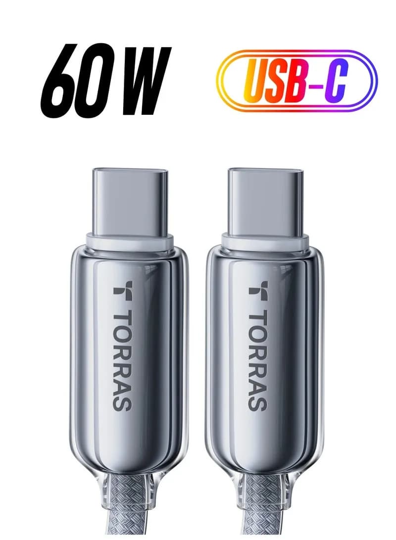 TORRAS IceFlow 60W USB-C to USB-C Fast Charging Cable (1.2m)